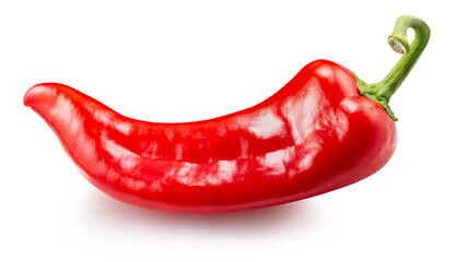 red hot chili pepper isolated on the white background. Clipping path - 748314909