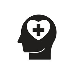 Mental health icon design, isolated on white background, vector illustration