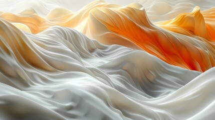 Swirls of Color on White Background - Ultrarealistic Style Generative AI