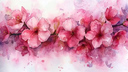Pastel Watercolor Flowers for Easter Celebration Generative AI