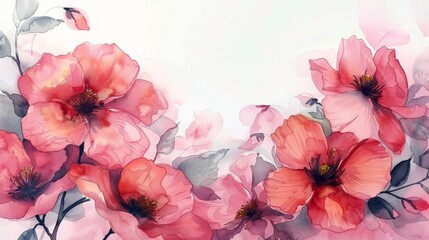 Fototapeta na wymiar Pastel Watercolor Flowers for Easter Celebration Generative AI