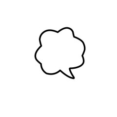 Speech bubble thin line icon