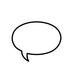 Speech bubble thin line icon