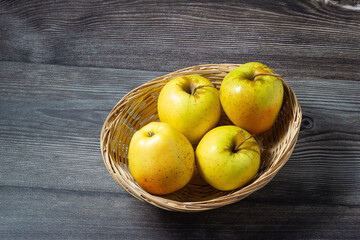 Apple still life; a palette of flavors