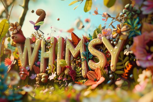 Playful Whimsical Letters Immersed in a Fantasy World Generative AI