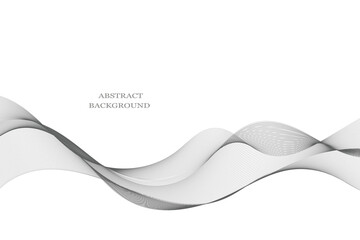 bstract wave element for design. Digital frequency track equalizer. Stylized line art background. Vector illustration. Wave with lines created using blend tool. Curved wavy line, smooth stripe.