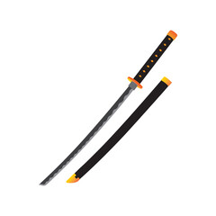 katana sword icon vector illustration design template