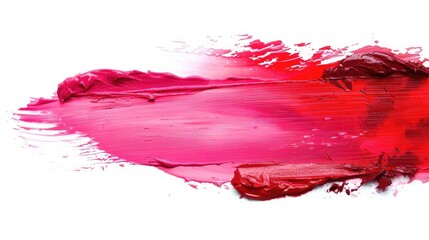Lipstick or blusher abstract strokes smudges background texture multi colored red blush isolated on white background - obrazy, fototapety, plakaty