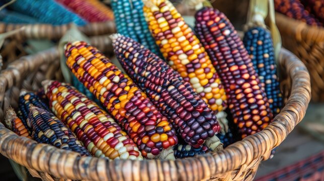 rainbow corn or commonly known as glutinous corn, because it has multiple colors