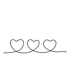 One Line Drawing Heart 