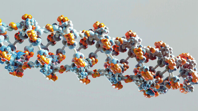 3d Molecular DNA Model Structure, business teamwork concept, Human cell biology DNA strands molecular structure illustration