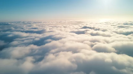 Rolgordijnen Aerial View Above The Clouds. Beauty nature. Sunlight © Furkan