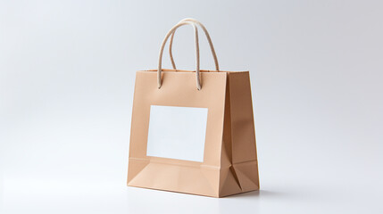 Paper bag on a light background.