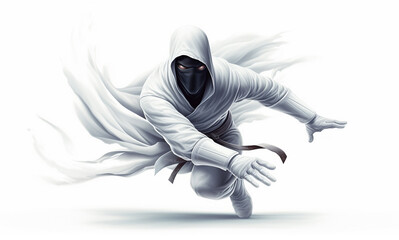 International Ninja Day on white. Ninja on white.
