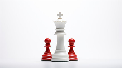 Chess pieces as strategy and victory in life.