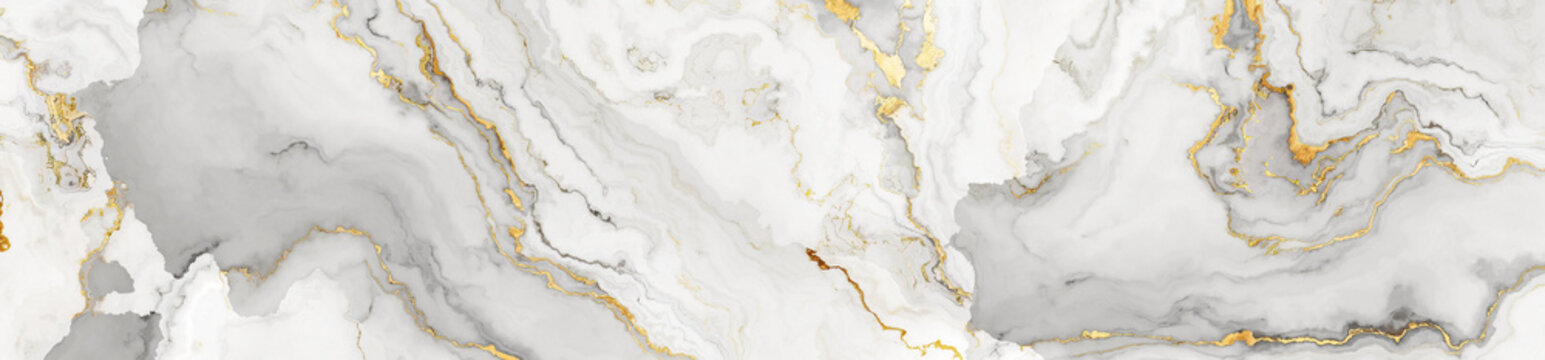 White marble pattern with gold inclusions