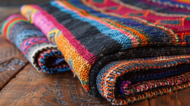 Rugs Mexican, close up tu details and texture