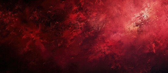 A striking composition featuring a deep red and black background with a rich texture. The contrasting colors create a bold and dramatic visual impact, captivating the viewers attention.