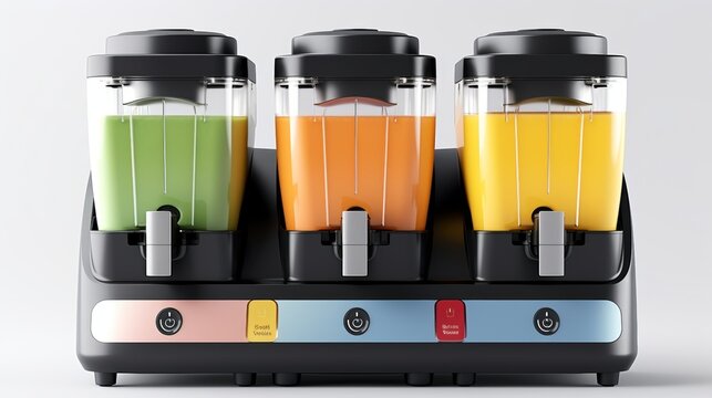 Summer cool slush or smoothie iced fruit juice dispenser machine for refreshing chilled drinks