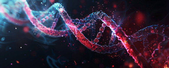 gene structure 3d illustration