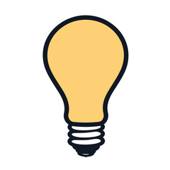 light bulb icon vector illustration isolated transparent background logo, cut out or cutout t-shirt print design