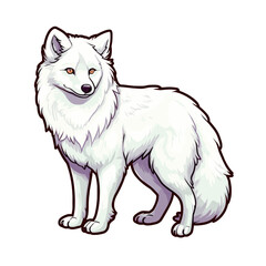 Polarwolf Illustration Vektor isoliert transparent hintergrund