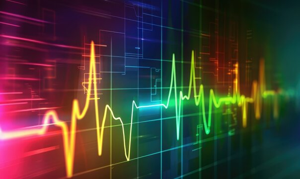 Heartbeat pulse, EKG monitor