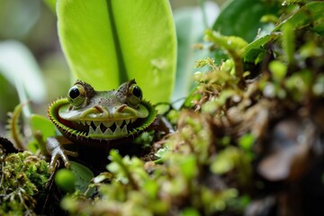 Obraz premium a frog with a large mouth