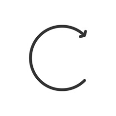 Simple loading sign in the shape of arrow. Loading bar as simple arrow. Vector illustration.