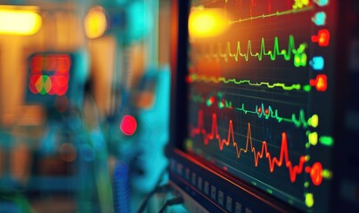 Heartbeat pulse, EKG monitor