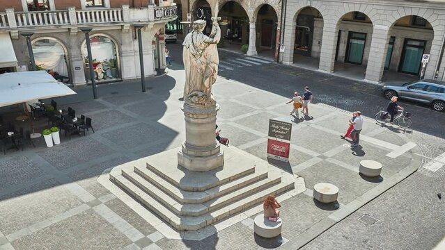 Statue in memory of Fallen for Fatherland in Treviso, Veneto, Italy