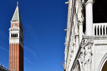 Venice, Italy - detail of the ducal palace