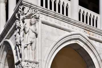 Venice, Italy - detail of the ducal palace