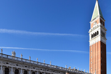Fototapeta na wymiar Venice, Italy - bell tower of San Marco