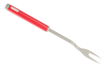 Carving Fork, Big Serving Fork, meat cooking fork. 3D rendering isolated on transparent background