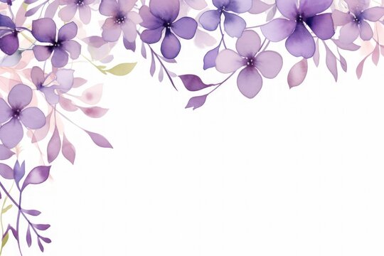 a watercolor of purple flowers
