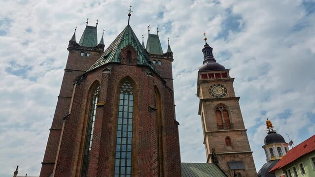 Cathedral of Holy Spirit is principal church of Diocese of Hradec Kralove in Czech Republic and also seat of current bishop of Diocese Jan Vokal. It is late Gothic brick basilica with two towers.