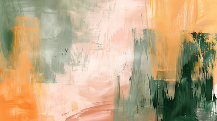 Abstract Contemporary Artwork with Warm Color Tones and Textured Brushstrokes.