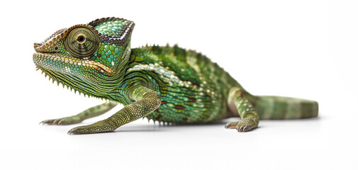 Beautiful Chameleon Isolated. Transparent PNG.