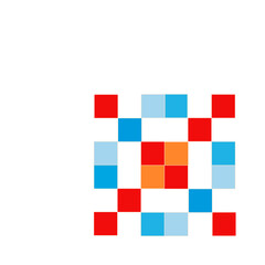 Blue-Red Square Patterns for Creative Projects - Explore the Diversity in Blue and Red!