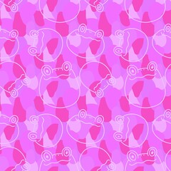 Cartoon animals seamless frogs pattern for wrapping paper and fabrics and kids clothes print and summer