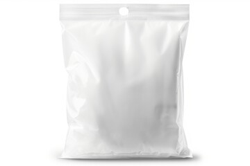 White plastic bag isolated on white with clipping path