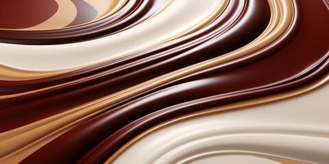 a close up of a chocolate swirl