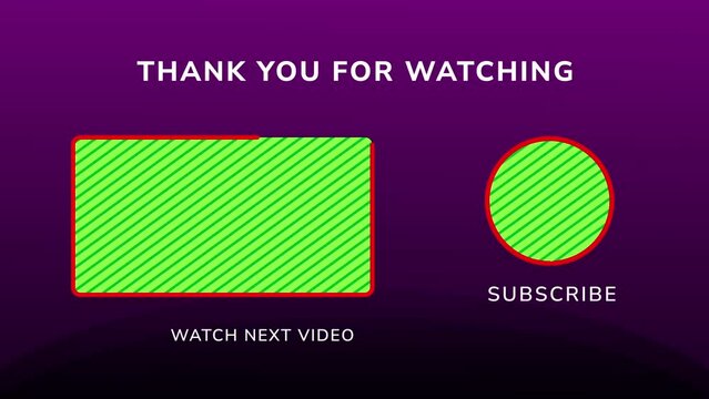 motion graphic end screen suitable for channel with all content. end screen template