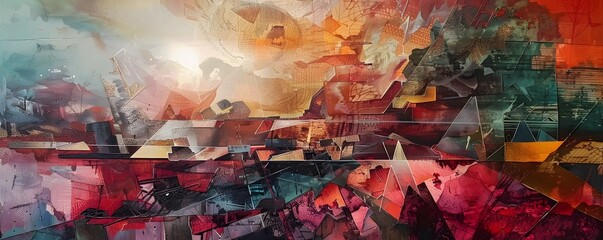 Cubist Landscapes of Apocalyptic Worlds - A Thought-Provoking Reinterpretation