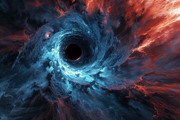 a black hole in space