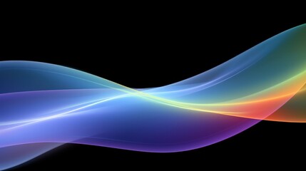 Obraz premium a colorful waves on a black background
