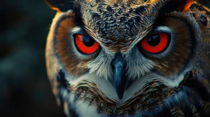 Rolgordijnen a close up of an owl © sam