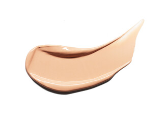 Makeup Liquid foundation smear composition isolated on white background. BB CC Cream Concealer...