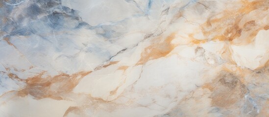 A detailed view of a marble textured surface, showcasing its intricate patterns and variations in...